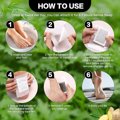 Deep Cleansing Herbal Foot Pads for Full body Detox & Natural Weight Management(2x5 packs) BUY 1 GET 1 FREE